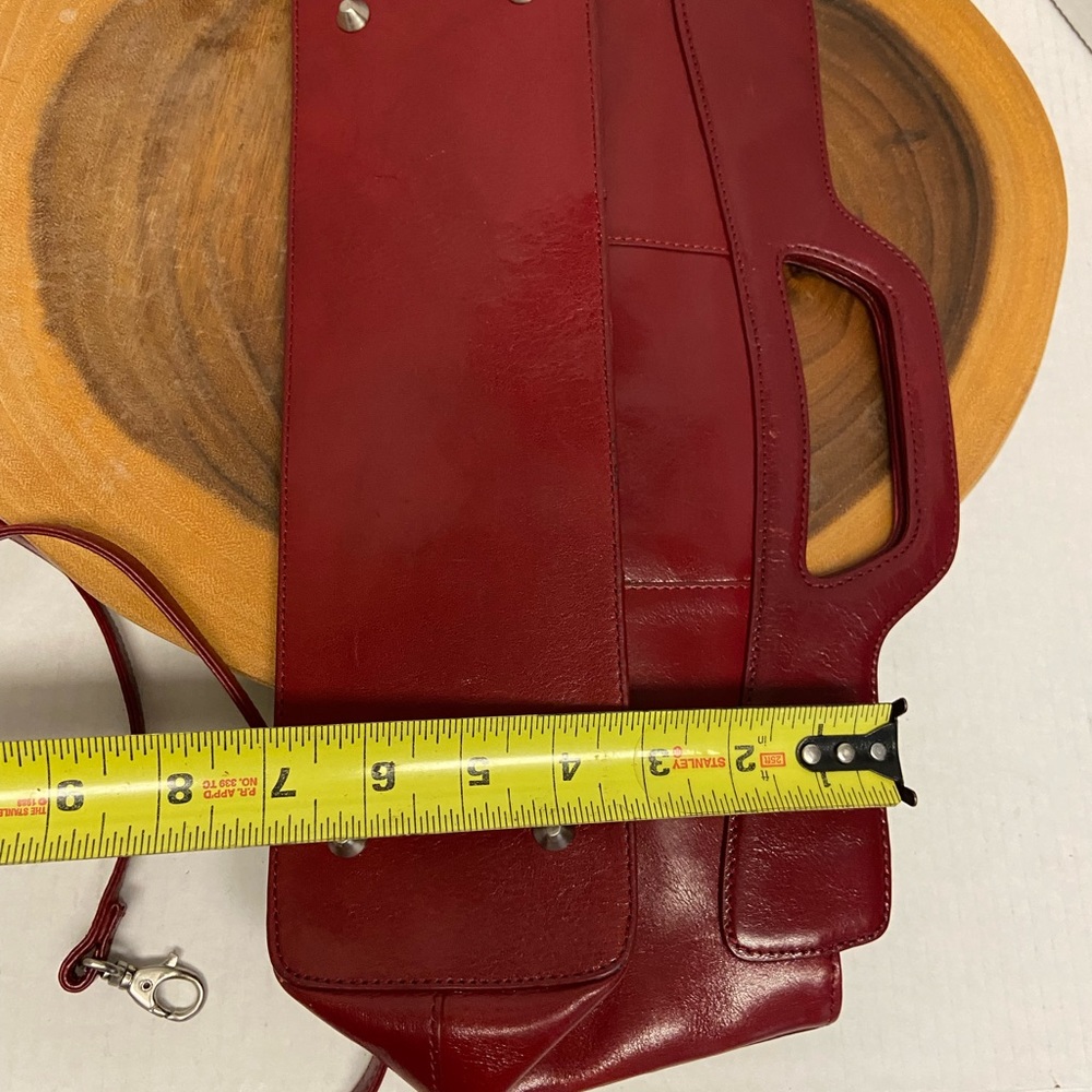 HOBO Red Leather Clutch Shoulder Bag - Picture 10 of 10